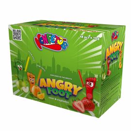 Карамель на паличці, що світиться «ANGRY FOOT» зі смаком апельсину, яблука, полуниці (700250)