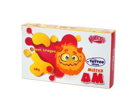 Драже "Mister Am", sticker-тату внутри, 336 г (700502)Драже "Mister Am", sticker-тату внутри, 336 г (700502)[image_num]