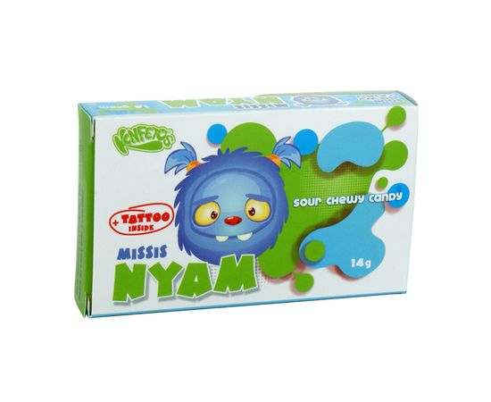 Жевательное драже "Missis Nyam", sticker-тату внутри, 336 г (700526)Жевательное драже "Missis Nyam", sticker-тату внутри, 336 г (700526)[image_num]