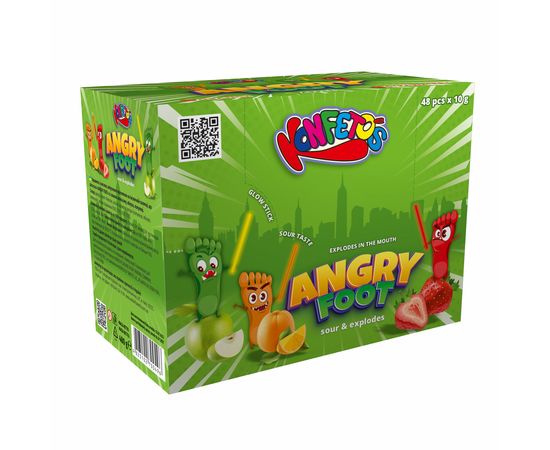 Карамель на паличці, що світиться «ANGRY FOOT» зі смаком апельсину, яблука, полуниці (700250)Карамель на паличці, що світиться «ANGRY FOOT» зі смаком апельсину, яблука, полуниці (700250)[image_num]