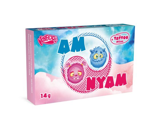 Драже "AM + NYAM", sticker-тату внутри, 168 г (700502)Драже "AM + NYAM", sticker-тату внутри, 168 г (700502)[image_num]