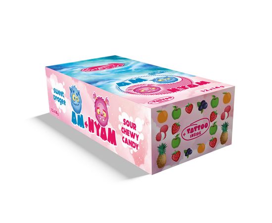 Драже "AM + NYAM", sticker-тату внутри, 168 г (700502)Драже "AM + NYAM", sticker-тату внутри, 168 г (700502)[image_num]