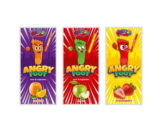Карамель на паличці, що світиться «ANGRY FOOT» зі смаком апельсину, яблука, полуниці (700250)Карамель на паличці, що світиться «ANGRY FOOT» зі смаком апельсину, яблука, полуниці (700250)[image_num]